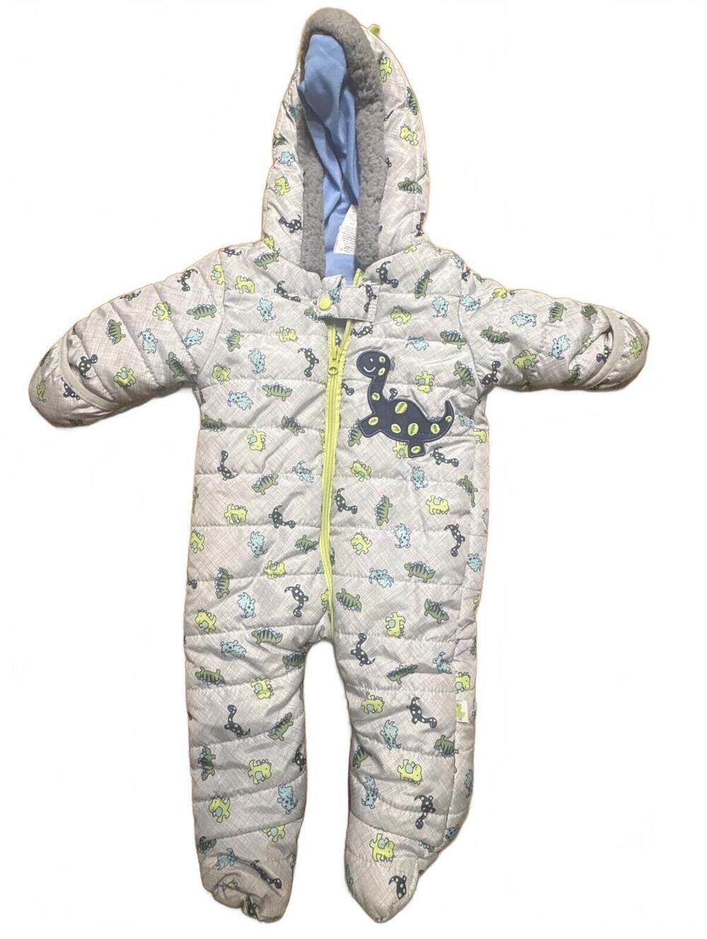 New Duck Duck Goose Baby Dinosaur Print Snow suit 3-6 months Boys Infant Baby